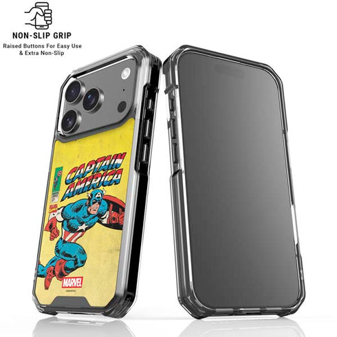 Marvel Classic Comics Captain America iPhone 18 Pro Clear Case