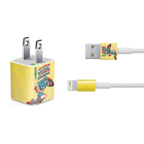 Marvel Classic Comics Captain America iPhone Charger (5W USB) Skin