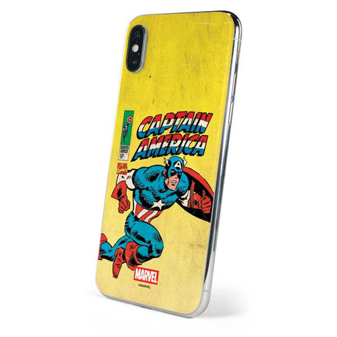 Marvel Classic Comics Captain America iPhone X Skin
