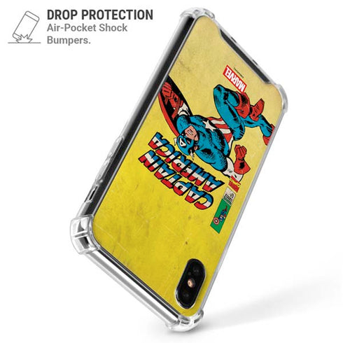 Marvel Classic Comics Captain America iPhone X/XS Clear Case