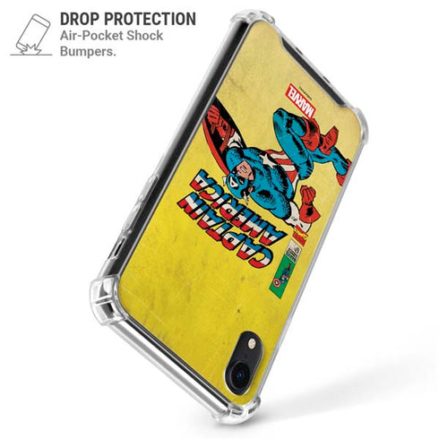Marvel Classic Comics Captain America iPhone XR Clear Case