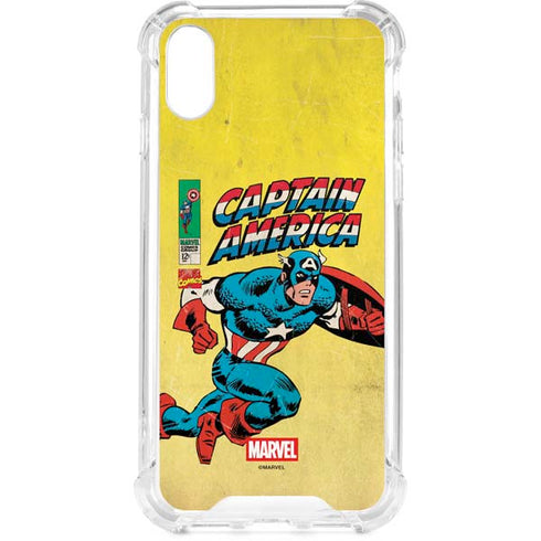 Marvel Classic Comics Captain America iPhone XS Clear Case