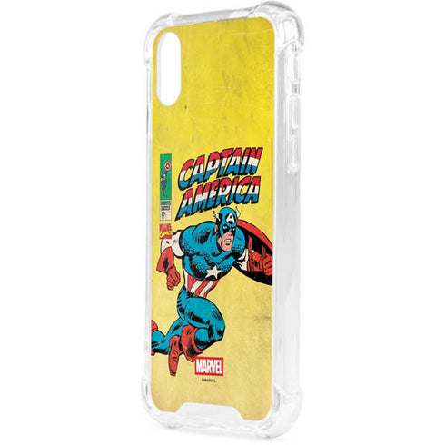 Marvel Classic Comics Captain America iPhone XS Clear Case