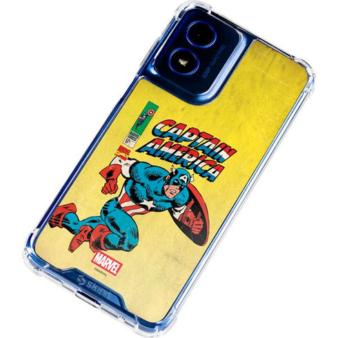 Marvel Classic Comics Captain America Moto G 5G (2024) Clear Case