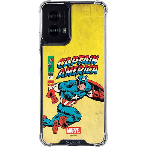 Marvel Classic Comics Captain America Moto G Power 5G (2024) Clear Case