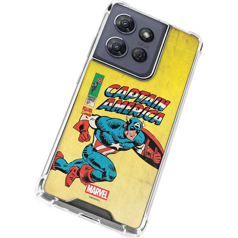 Marvel Classic Comics Captain America Moto G Stylus 5G (2025) Clear Case