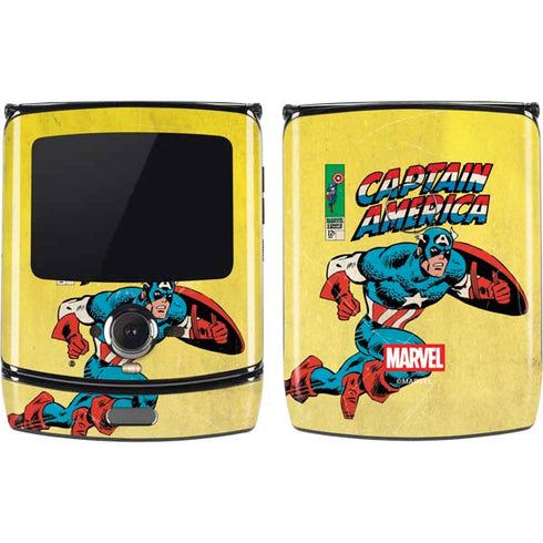 Marvel Classic Comics Captain America Motorola RAZR Skin