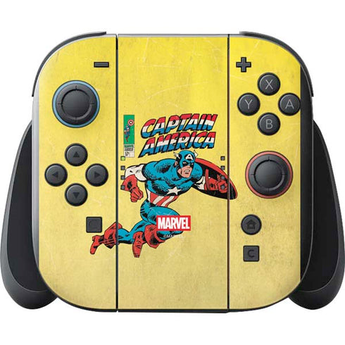 Marvel Classic Comics Captain America Nintendo Switch 2 (2025) with Joy-Con Skin