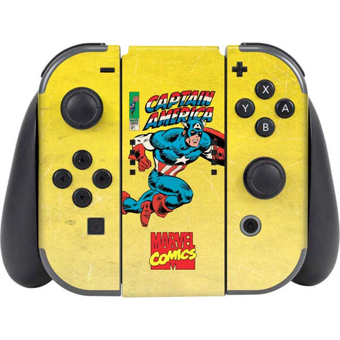 Marvel Classic Comics Captain America Nintendo Switch (2017-2021) Joy-Con Controller Skin