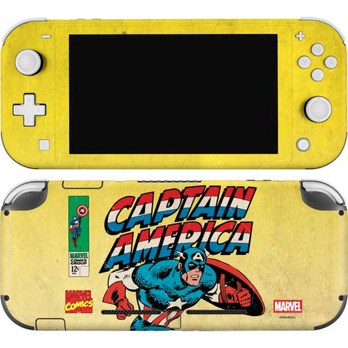 Marvel Classic Comics Captain America Nintendo Switch Lite Skin