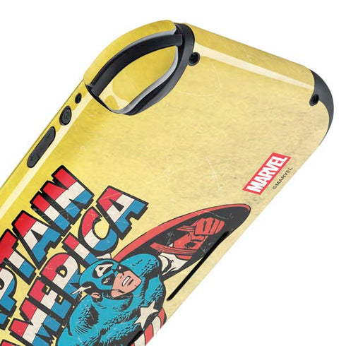 Marvel Classic Comics Captain America Nintendo Switch Lite Skin