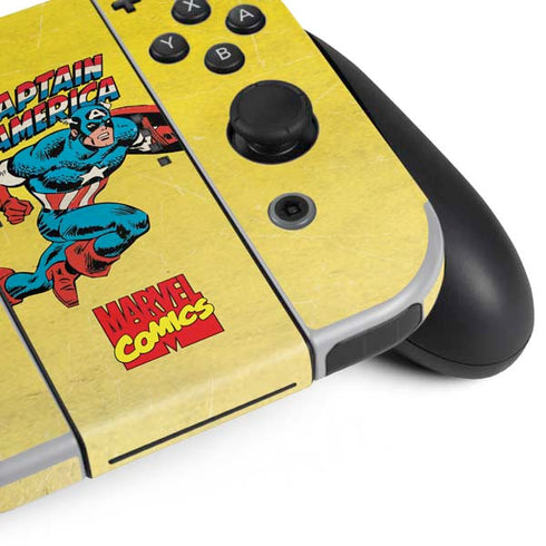 Marvel Classic Comics Captain America Nintendo Switch OLED (2021) Skin