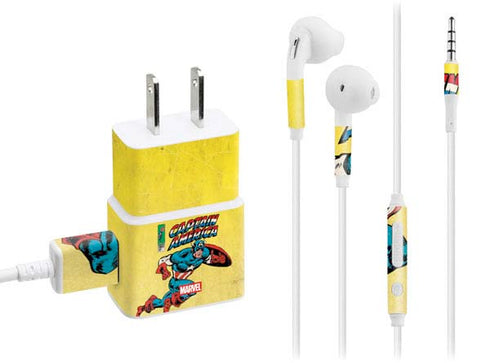 Marvel Classic Comics Captain America Phone Charger Skin