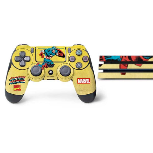 Marvel Classic Comics Captain America PS4 Pro Bundle Skin