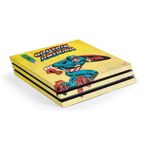 Marvel Classic Comics Captain America PS4 Pro Console Skin