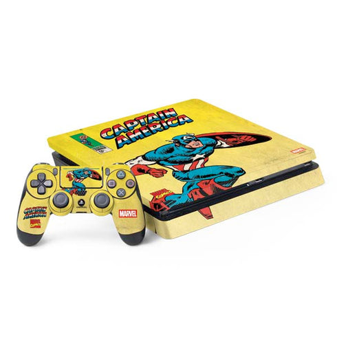Marvel Classic Comics Captain America PS4 Slim Bundle Skin