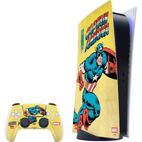 Marvel Classic Comics Captain America PS5 Bundle Skin