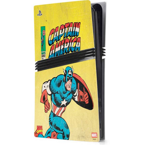Marvel Classic Comics Captain America PlayStation PS5 Skins