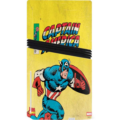 Marvel Classic Comics Captain America PS5 Pro Disk Console Skin