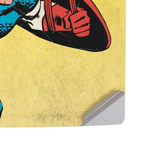 Marvel Classic Comics Captain America PS5 Pro Disk Console Skin