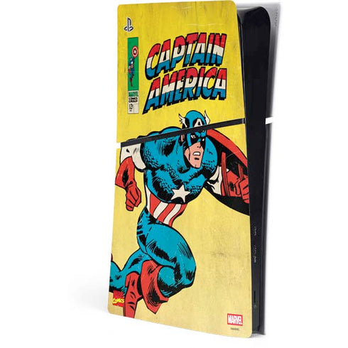 Marvel Classic Comics Captain America PS5 Slim Digital Edition Console Skin
