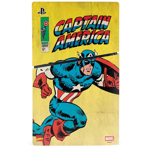 Marvel Classic Comics Captain America PS5 Slim Digital Edition Console Skin