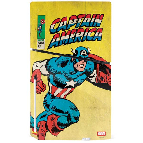 Marvel Classic Comics Captain America PS5 Slim Disk Bundle Skin