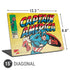 Marvel Classic Comics Captain America Universal Laptop 15in (12.2 x 8.8in) Skin