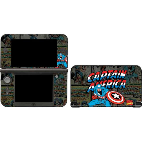Marvel Classic Comics Captain America Vintage 3DS XL 2015 Skin