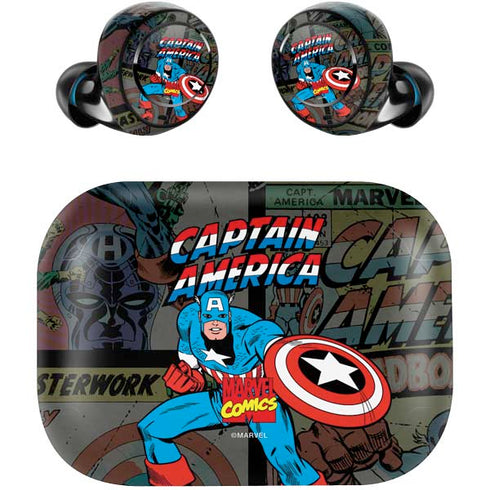 Marvel Classic Comics Captain America Vintage Amazon Echo Buds Skin