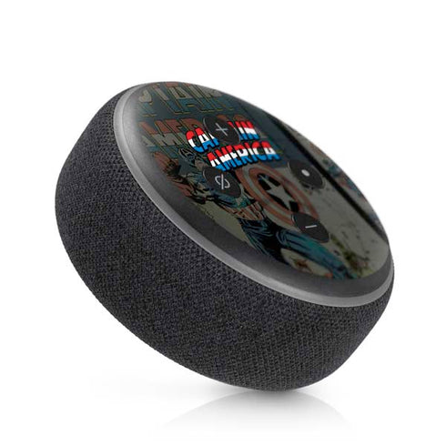 Marvel Classic Comics Captain America Vintage Amazon Echo Dot Skin