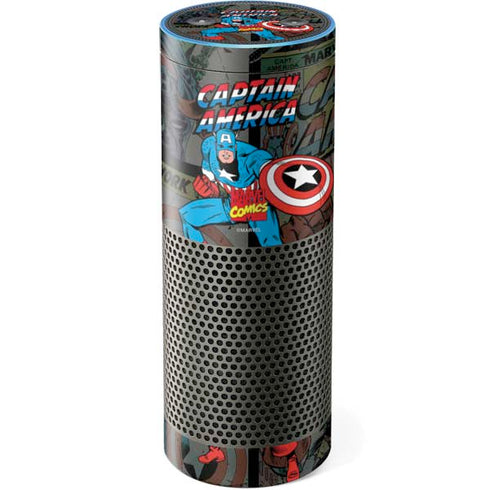 Marvel Classic Comics Captain America Vintage Amazon Echo Skin