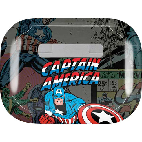 Marvel Classic Comics Captain America Vintage AirPods Skins