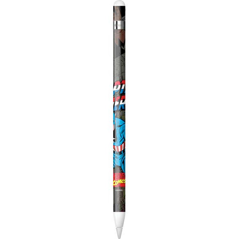 Marvel Classic Comics Captain America Vintage Apple Pencil (1st Gen, 2017) Skin