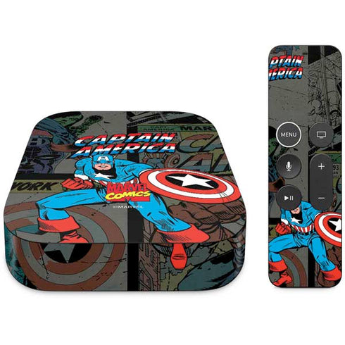 Marvel Classic Comics Captain America Vintage Apple TV Skin