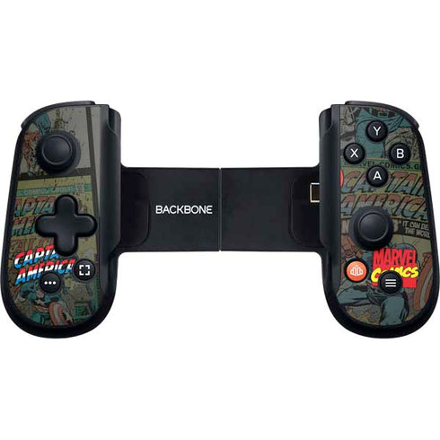 Marvel Classic Comics Captain America Vintage Backbone One for iPhone Game Controller Skin