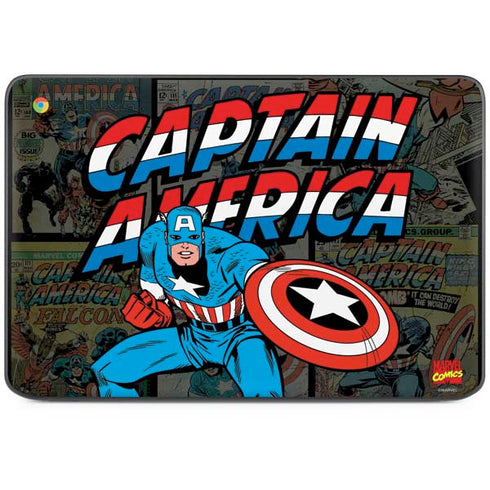 Marvel Classic Comics Captain America Vintage HP Chromebook Skin