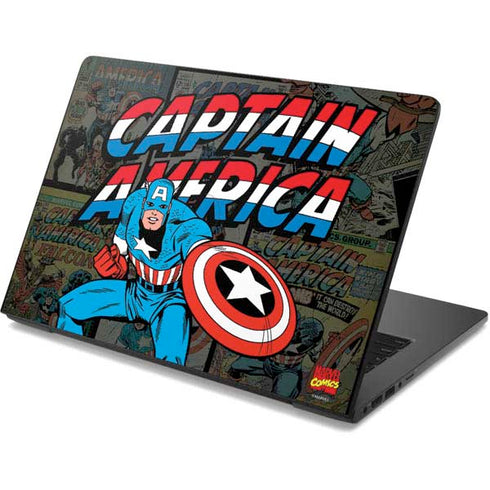 Marvel Classic Comics Captain America Vintage Dell Chromebook Skin