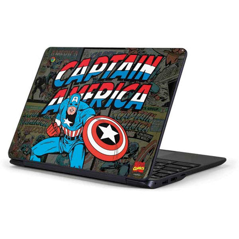 Marvel Classic Comics Captain America Vintage Samsung Chromebook Skin
