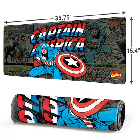 Marvel Classic Comics Captain America Vintage Gaming Mouse Pad