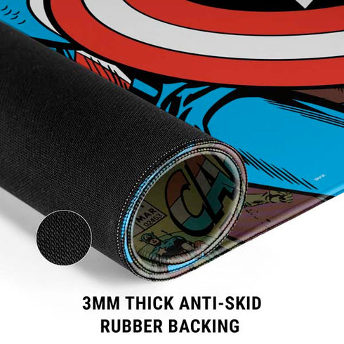 Marvel Classic Comics Captain America Vintage Gaming Mouse Pad