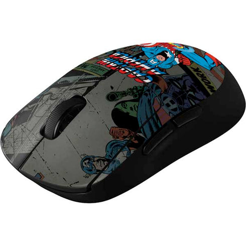 Marvel Classic Comics Captain America Vintage G Pro Wireless Gaming Mouse Skin
