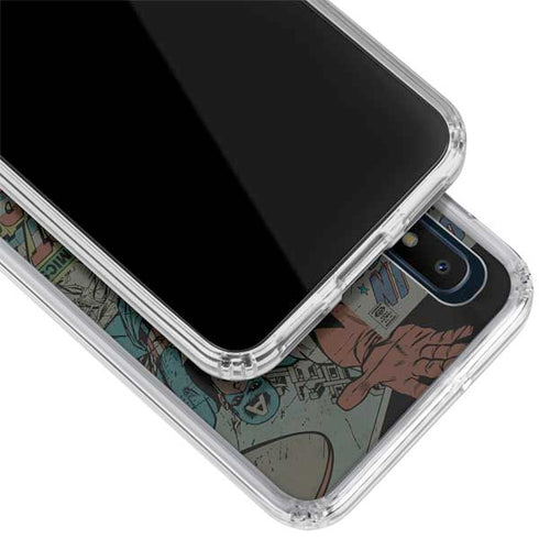 Marvel Classic Comics Captain America Vintage Galaxy A10e Clear Case