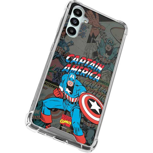 Marvel Classic Comics Captain America Vintage Galaxy A14 5G Clear Case