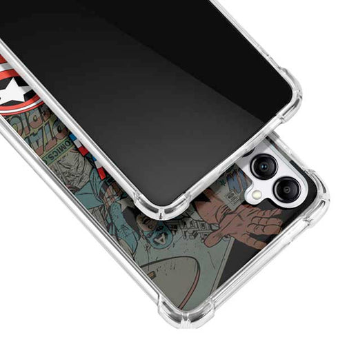 Marvel Classic Comics Captain America Vintage Galaxy A14 5G Clear Case