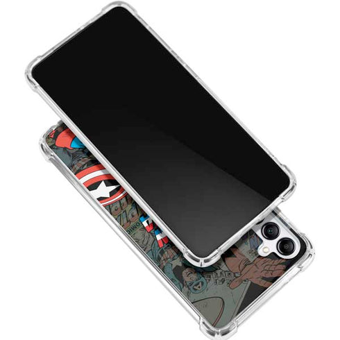 Marvel Classic Comics Captain America Vintage Galaxy A15 5G Clear Case