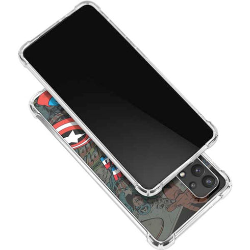 Marvel Classic Comics Captain America Vintage Galaxy A32 5G Clear Case