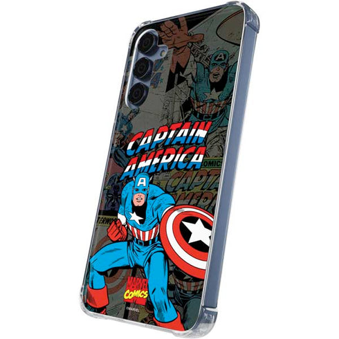 Marvel Classic Comics Captain America Vintage Galaxy A35 5G Clear Case