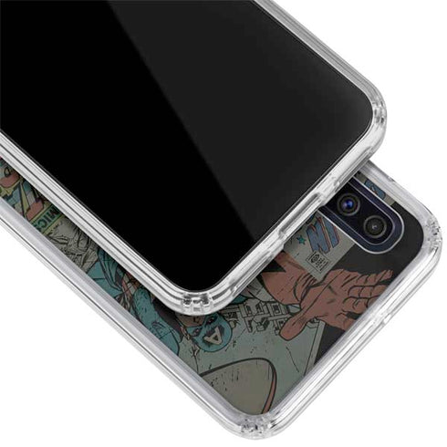 Marvel Classic Comics Captain America Vintage Galaxy A50 Clear Case