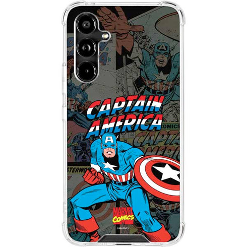 Marvel Classic Comics Captain America Vintage Galaxy A54 5G Clear Case